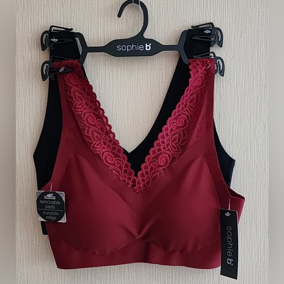 SophieB Laser Cut Tech Sealed Invisible Edge Pullon Wireless Removable pads bra - Picture 1 of 7